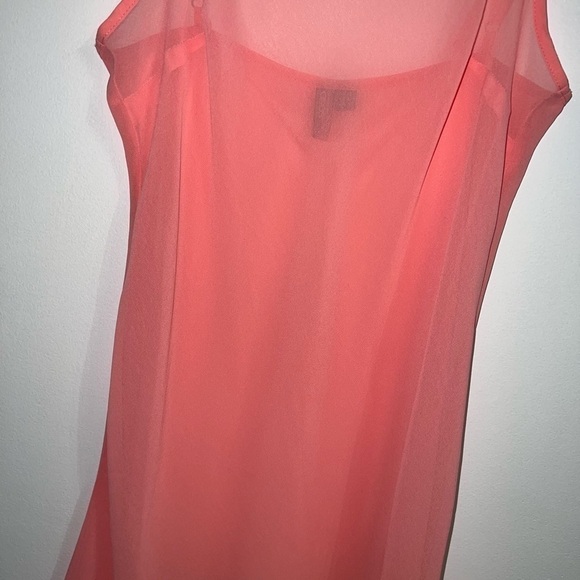 Coral pink asos sheer slip dress size 8 - Picture 2 of 7
